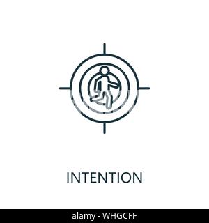 Absicht Umrisse Symbol. Thin Line Konzept Element aus Produktivität icons Collection. Kreative Absicht Symbol für mobile Apps und Internetnutzung Stock Vektor