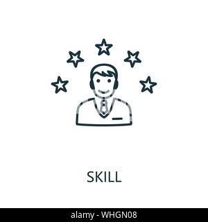 Skill Umrisse Symbol. Thin Line Konzept Element aus Produktivität icons Collection. Kreative Fähigkeit Symbol für mobile Apps und Internetnutzung Stock Vektor