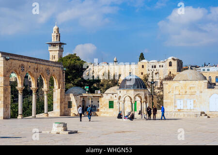 Jerusalem, Israel - Jan 23, 2011: Blick vom Tempelberg in Jerusalem, Israel Stockfoto