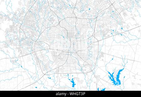 Reich detaillierte Vektor Stadtplan von San Antonio, Texas, USA. Karte Vorlage für Wohnkultur. Stock Vektor