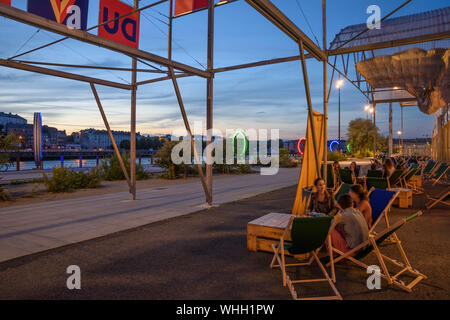 Nantes, Restaurant La Cantine du Voyage Stockfoto