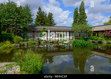 Japanischer Garten auf der Isle de Versailles in Nantes, Nantes, Ile de Versailles, Jardin Japonais - Nantes, Insel Versailles, einen japanischen Garten Stockfoto