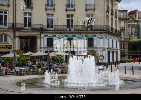 Nantes, Place Graslin, Brasserie La Cigale (Architekt Emile Libaudiere, 1895) Stockfoto
