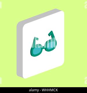 Gläser einfachen Vektor icon. Abbildung: Symbol Design Template für web mobile UI-Element. Perfekte Farbe isometrische Piktogramm auf 3d-weißes Quadrat. Glas Stock Vektor