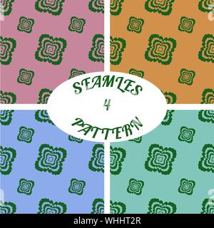 Florales Muster nahtlose eingestellt. Muster Blume Stock Vektor