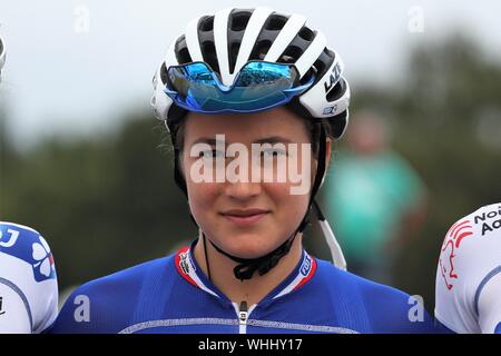 Jade Wiel in Team FDJ Nouvelle Aquitaine beim Radfahren Grand-Prix de Plouay - Lorient Agglo - Frauen der Welttournee 2019, Plouay - Plouay (128 Km), am 31. August - Foto Laurent Lairys/DPPI Stockfoto
