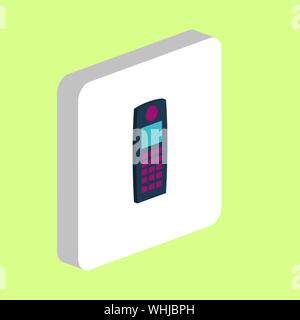 Walkie Talkie einfachen Vektor icon. Abbildung: Symbol Design Template für web mobile UI-Element. Perfekte Farbe isometrische Piktogramm auf 3d-weißes Quadrat. Stock Vektor