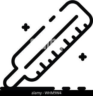 Analoges Thermometer Symbol, outline Style Stock Vektor