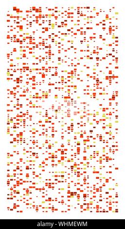 Zufällige Plätze Mosaik Muster. Pixelated, Fragmentierung Rasterungs-Design. Zufällige Verteilung eine quadratische Form. Unregelmäßige array, Raster, Gitter. Matrix der lief Stock Vektor
