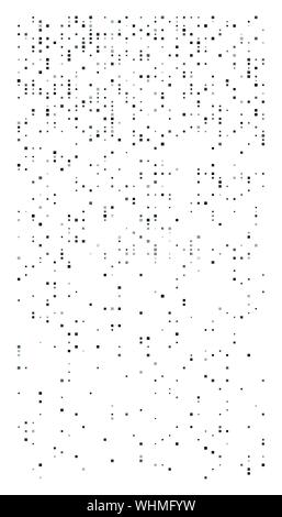 Zufällige Plätze Mosaik Muster. Pixelated, Fragmentierung Rasterungs-Design. Zufällige Verteilung eine quadratische Form. Unregelmäßige array, Raster, Gitter. Matrix der lief Stock Vektor