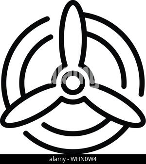 Flugzeug propeller Symbol, outline Style Stock Vektor