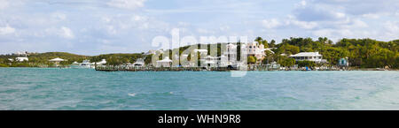 Panorama von Elbow Cay in den Bahamas Stockfoto