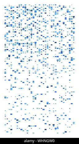 Zufällige Plätze Mosaik Muster. Pixelated, Fragmentierung Rasterungs-Design. Zufällige Verteilung eine quadratische Form. Unregelmäßige array, Raster, Gitter. Matrix der lief Stock Vektor