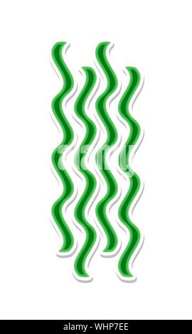 Spirulina - gesunde detox Naturprodukt superfood. Organische Bestandteile. Logo unterzeichnen. Vector Illustration. Stock Vektor