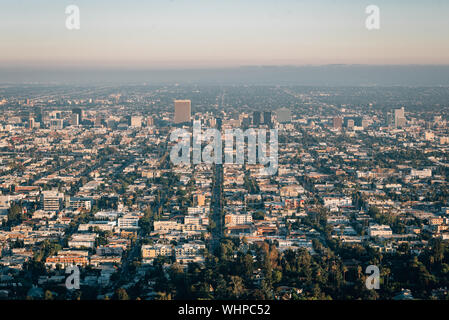 Blick vom Griffith Observatorium, in Los Angeles, Kalifornien Stockfoto