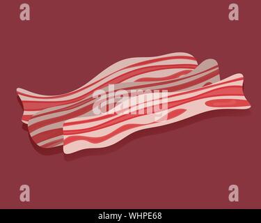 Speck. Isolierte frisches Fleisch Symbole. Vector Illustration. Stock Vektor