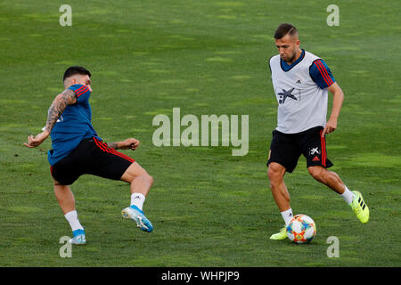 Las Rozas, Spanien. 02 Sep, 2019. Jordi Alba während einer Schulung für die spanische Fußballnationalmannschaft bei Ciudad Del Futbol in Las Rozas gesehen. Credit: SOPA Images Limited/Alamy leben Nachrichten Stockfoto