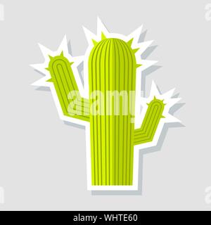 Cactus Symbol im Comic-stil auf weißem Hintergrund. Mexikanisches Essen. Vector Illustration. Stock Vektor