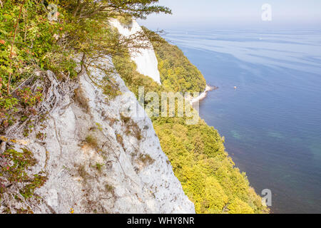 Kreidefelsen auf der Insel Rügen (unter Denkmalschutz stehenden Häusern Rugia). Die deutsche Ostseeküste - UNESCO-Welterbe. Stockfoto