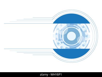 Vector Illustration abstrakt futuristische Augapfel, hohe Computer Technologie weiß und blau hintergrund Stock Vektor
