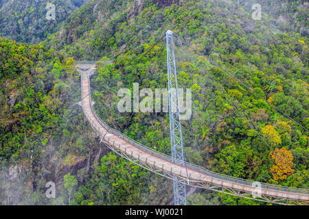 Die Landschaft von Langkawi von Seilbahn Sicht Stockfoto