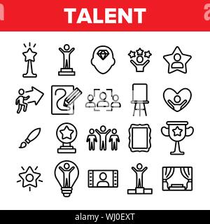 Sammlung verschiedene menschliche Talent Icons Set Vector Stock Vektor