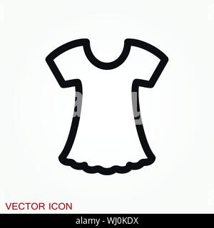 Symbol Frau Bluse, Tunika flachbild Vector Illustration Stock Vektor