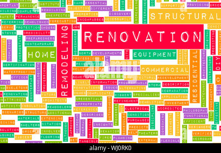 Renovierung oder Umbau Ihres Hauses DIY als Konzept Stockfoto