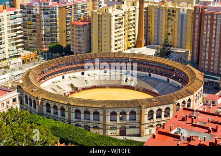 Stierkampfarena im Zentrum von Malaga, Andalusien, Spanien Stockfoto