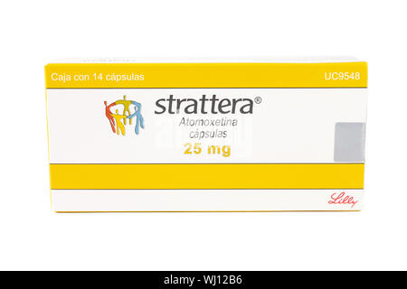 Atomoxetin (Markenname: Strattera) ist ein Medikament für die Behandlung der Aufmerksamkeit genehmigt - Deficit hyperactivity Disorder (ADHD) Stockfoto