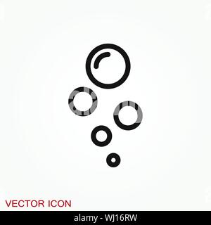 Bubble Symbol auf Hintergrund isoliert. Seife oder Wasser Symbol Stock Vektor