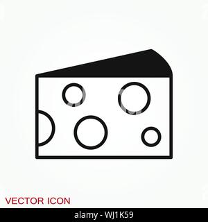 Käse Symbol Vektor, gefüllt, flach, logo Illustration Stock Vektor