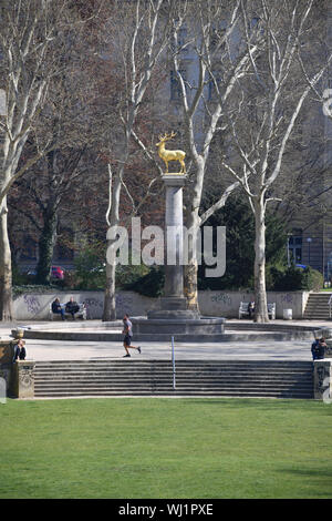 Baum, Bäume, Berlin, Deutschland, grüne, grüne Anordnung, Hirsche, Park, Park, Rudolph Game Park, der Schönheit der Berge, Schöneberger, beaut Stockfoto