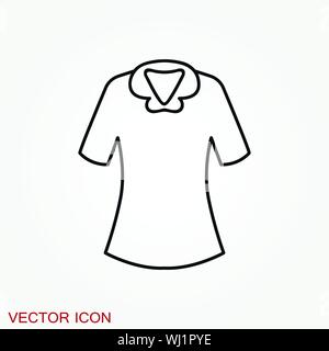 Symbol Frau Bluse, Tunika flachbild Vector Illustration Stock Vektor