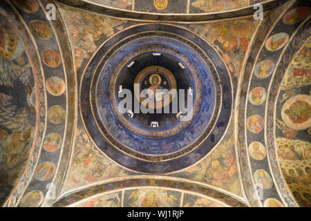 Innenraum des Klosters Stavropoleos (aka Stavropoleos Kirche) in Bukarest, Rumänien Stockfoto