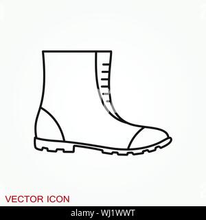 Boot Vektorsymbol, hoher Schuh Symbol, das Symbol starten Stock Vektor
