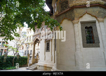 Äußere des Stavropoleos Kloster (aka Stavropoleos Church) in Bukarest, Rumänien Stockfoto