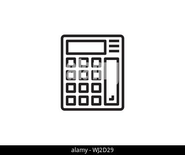 Taschenrechner dünne Linie Symbol Vektor Bild Stock Vektor