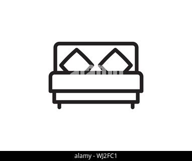 Bett Symbol einfache Design Vector Image Stock Vektor