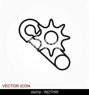 Brosche Symbol. Flache Bauweise isoliert Vektorgrafiken Stock Vektor