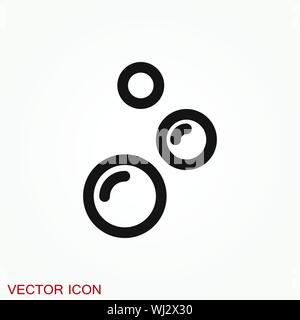 Bubble Symbol auf Hintergrund isoliert. Seife oder Wasser Symbol Stock Vektor