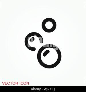 Bubble Symbol auf Hintergrund isoliert. Seife oder Wasser Symbol Stock Vektor