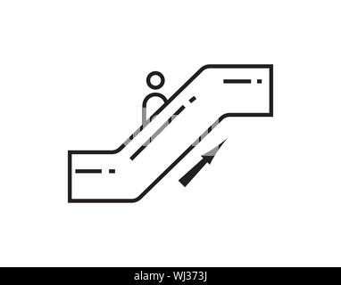 Rolltreppe Treppe Symbol Vektor Bild Stock Vektor