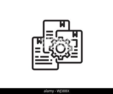 Datei Einstellung Vektor icon. Stock Vektor