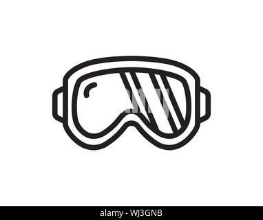 Schutzbrille Symbol Leitung Vektor Bild Stock Vektor