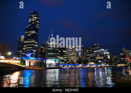 Melbourne/Australien - 28 Dez 2018: Abend am Wasser in Melbourne Stockfoto