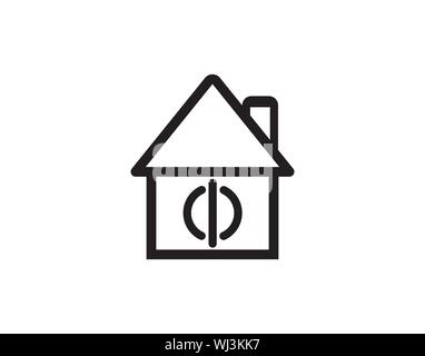 Smart Home Symbol auf weißem Hintergrund Vektor Bild isoliert Stock Vektor