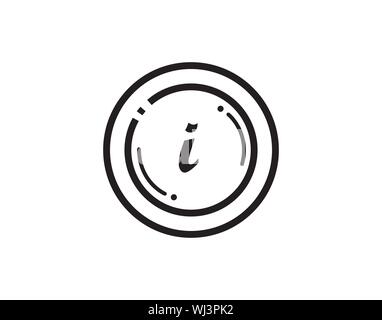 Informationen Symbol Leitung einfach minimal Piktogramm Vektor Bild Stock Vektor