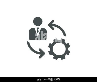 Management Workflow Prozesssystem Symbolvektor Stock Vektor