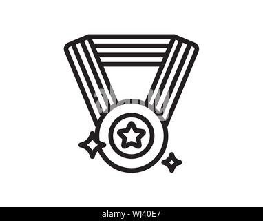 Medaille Symbol Vektor, Illustration logo Schablone im trendigen Stil. Kann für viele Zwecke verwendet werden. Stock Vektor